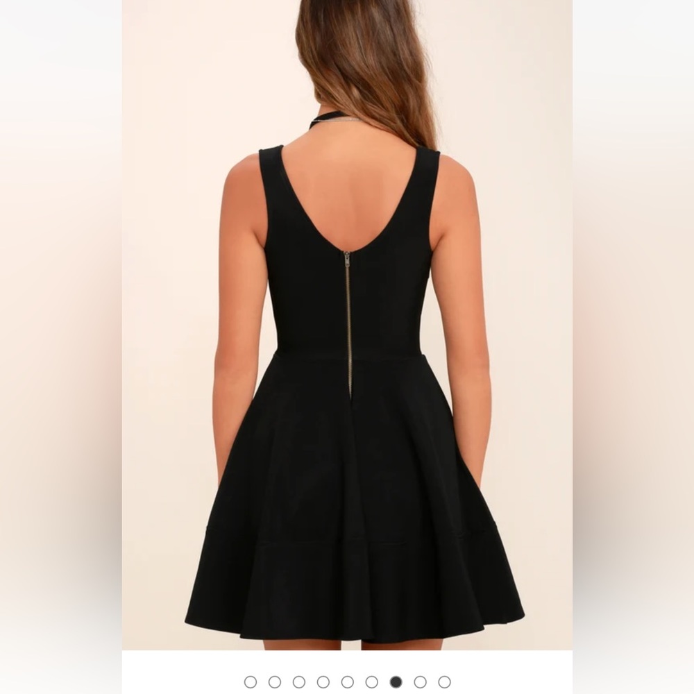 NWT Lulus Black Skater Dress - Picture 9 of 9